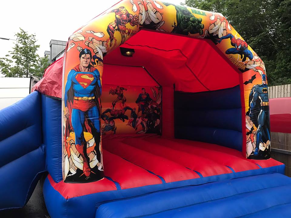 Super Hero Bouncy Castle hire Bangor Super Hero Bouncy Castle hire Bangor
