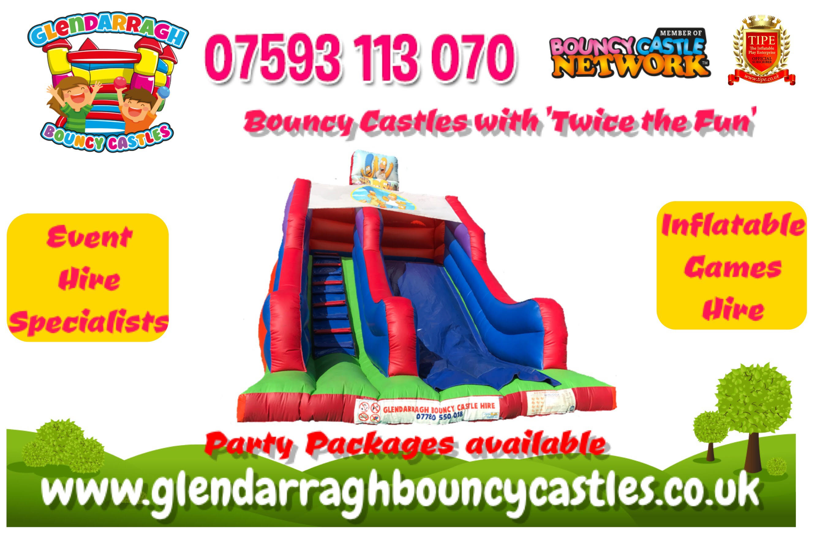 Glendarragh Bouncy Castles Inflatable Slide Hire Bangor